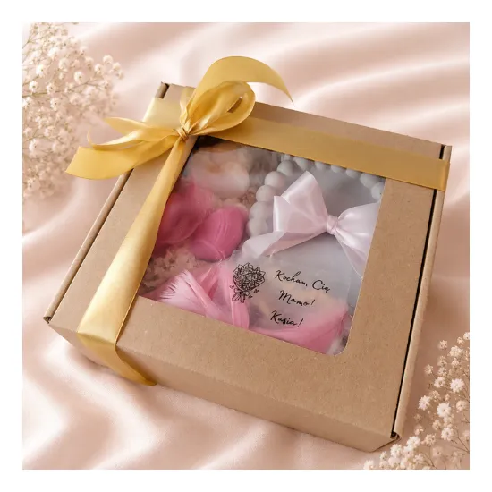 Personalizowany Box Prezentowy dla Mamy – Handmade Świeca Miś + Podstawka + Dedykacja | Elegancki Prezent na Dzień Mamy